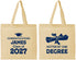 Personalized Graduation Cotton Tote Bags - Class Of 2027 Hotter Degree | 130022