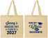Personalized Graduation Cotton Tote Bags - Class Of 2027 Kiss Class Goodbye | 130028
