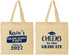 Personalized Graduation Cotton Tote Bags - Class Of 2027 Cheers Graduate | 130034