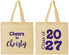 Personalized Graduation Cotton Tote Bags - Class Of 2027 Cheers | 130037
