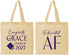 Personalized Graduation Cotton Tote Bags - Class Of 2027 Educated Af | 130040