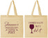 Personalized Graduation Cotton Tote Bags - Class Of 2027 Wined A Lot | 130044