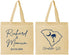 Personalized Wedding Cotton Tote Bags - South Carolina | 139