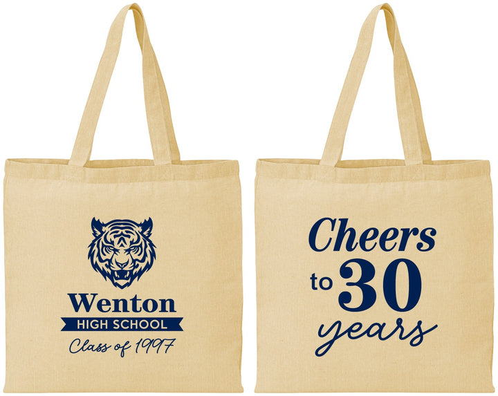 Personalized Class Reunion Cotton Tote Bags - Class Of 1997 30 Year | 140002