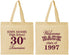 Personalized Class Reunion Cotton Tote Bags - Class Of 1997 30 Year | 140007
