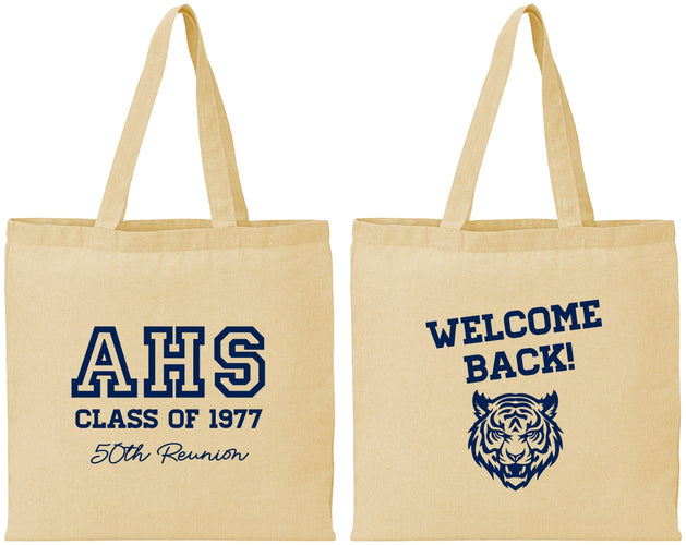 Personalized Class Reunion Cotton Tote Bags - Class Of 1977 50 Year | 140014