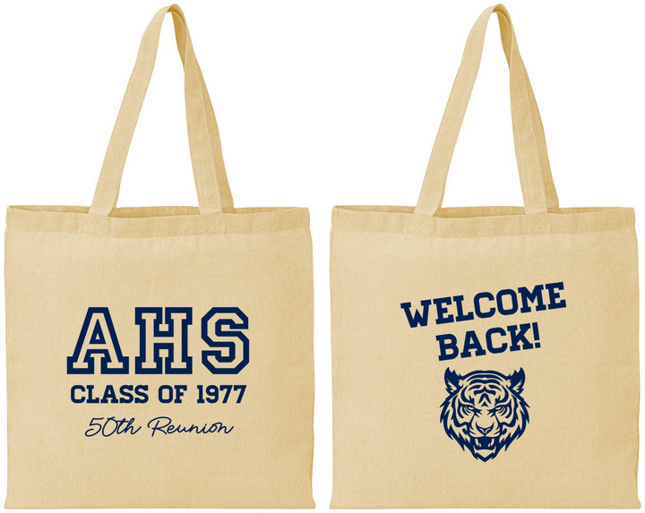 Personalized Class Reunion Cotton Tote Bags - Class Of 1977 50 Year | 140014