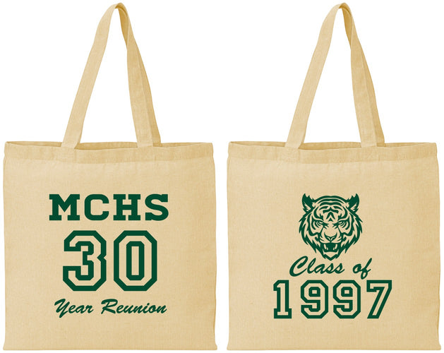 Personalized Class Reunion Cotton Tote Bags - Class Of 1997 30 Year | 140017