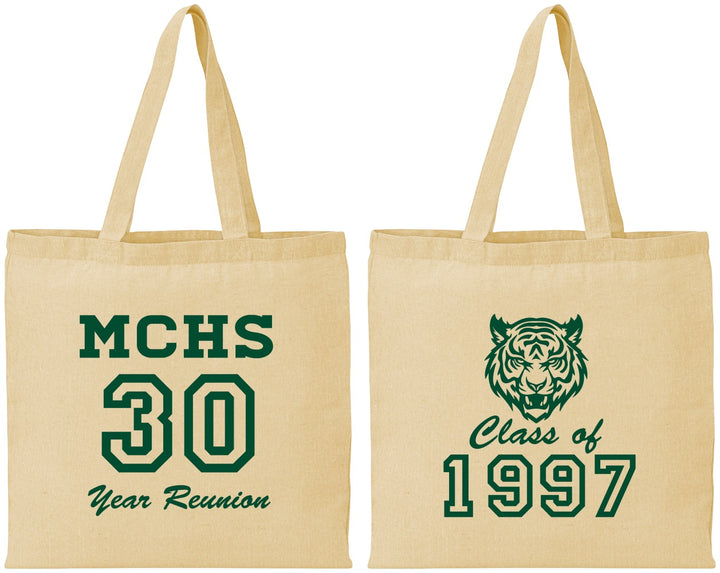 Personalized Class Reunion Cotton Tote Bags - Class Of 1997 30 Year | 140017