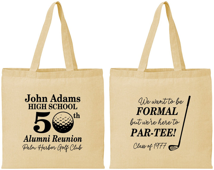 Personalized Class Reunion Cotton Tote Bags - Class Of 1977 50 Year | 140024