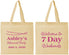 Personalized Retirement Cotton Tote Bags - 7 Day Weekends | 150004