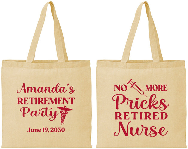 Personalized Retirement Cotton Tote Bags - Nurse | 150027