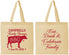 Personalized Family Reunion Cotton Tote Bags - Bbq Eat Drink | 160004