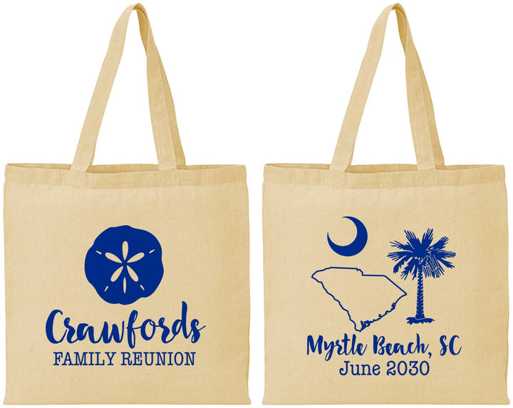 Personalized Family Reunion Cotton Tote Bags - South Carolina | 160018
