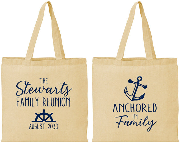 Personalized Family Reunion Cotton Tote Bags - Cruise Anchor | 160029