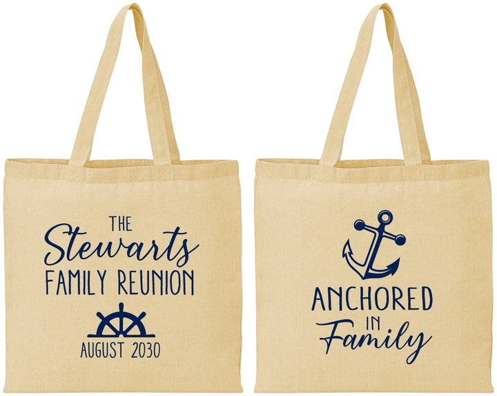 Personalized Family Reunion Cotton Tote Bags - Cruise Anchor | 160029