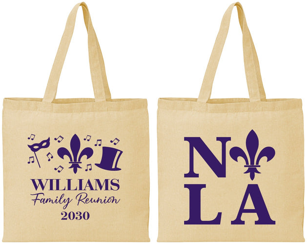 Personalized Family Reunion Cotton Tote Bags - New Orleans | 160031