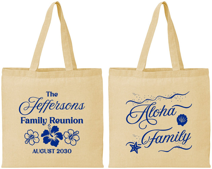 Personalized Family Reunion Cotton Tote Bags - Hawaii | 160032