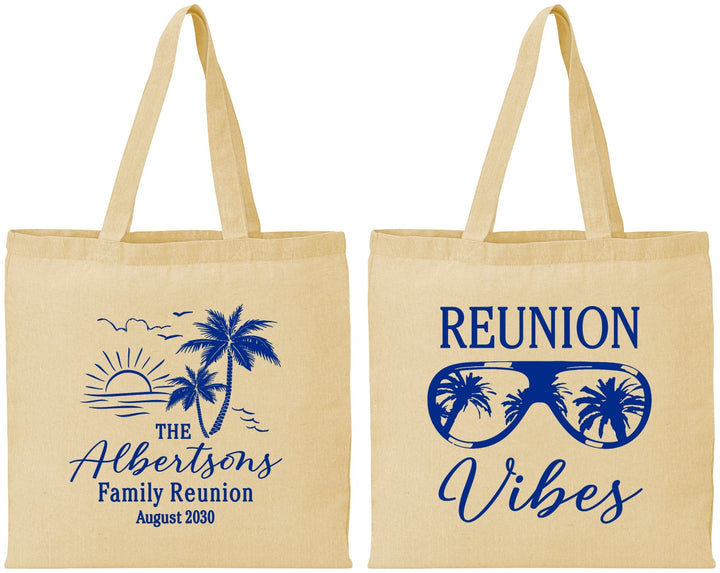 Personalized Family Reunion Cotton Tote Bags - Beach | 160034