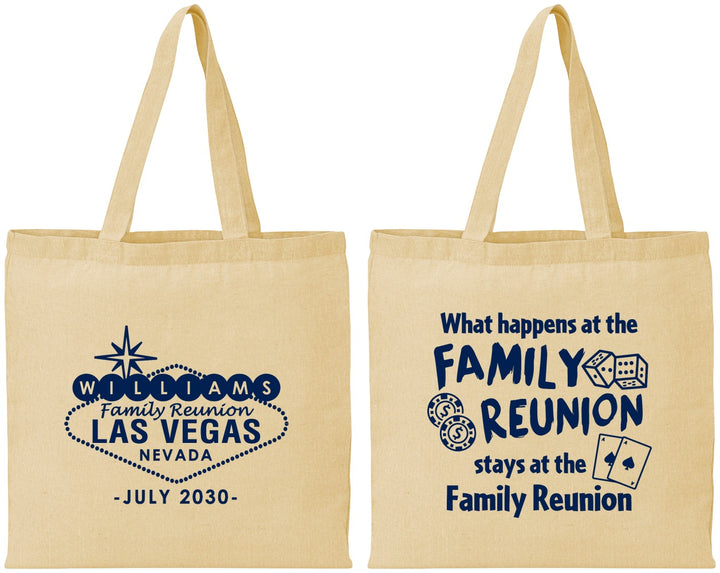 Personalized Family Reunion Cotton Tote Bags - Las Vegas | 160038