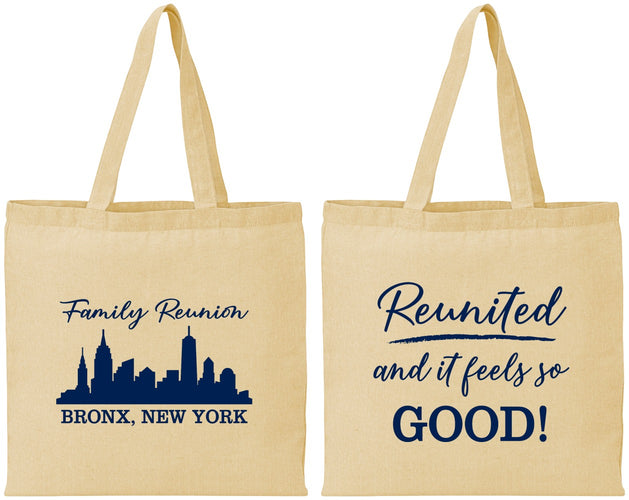 Personalized Family Reunion Cotton Tote Bags - New York | 160039
