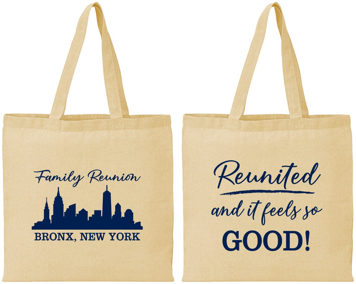 Personalized Family Reunion Cotton Tote Bags - New York | 160039