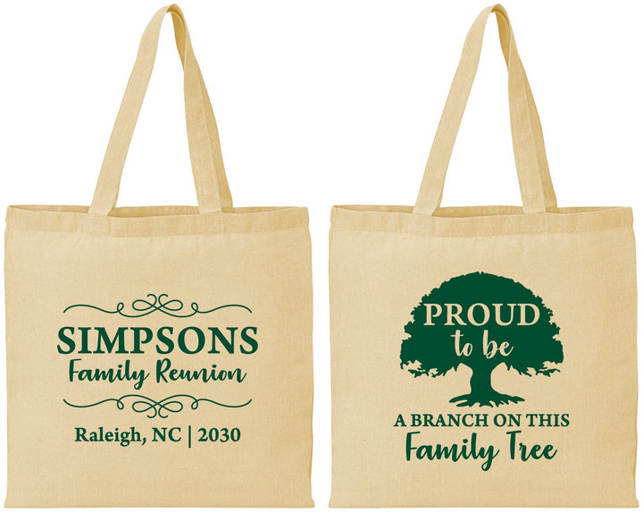 Personalized Family Reunion Cotton Tote Bags - Family Tree | 160050