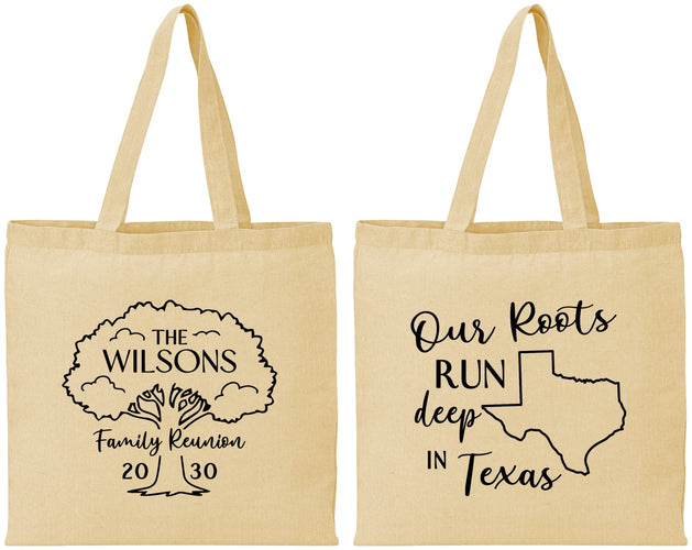 Personalized Family Reunion Cotton Tote Bags - Texas | 160055
