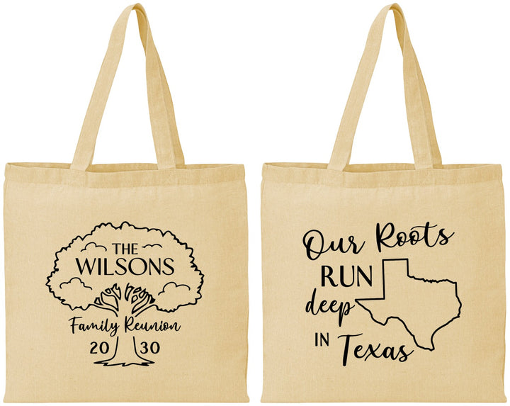 Personalized Family Reunion Cotton Tote Bags - Texas | 160055