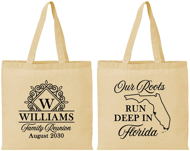Personalized Family Reunion Cotton Tote Bags - Florida | 160057