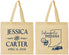 Personalized Wedding Cotton Tote Bags - Indiana | 163