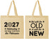 Personalized New Years Cotton Tote Bags - 2027 Out With The Old | 170000
