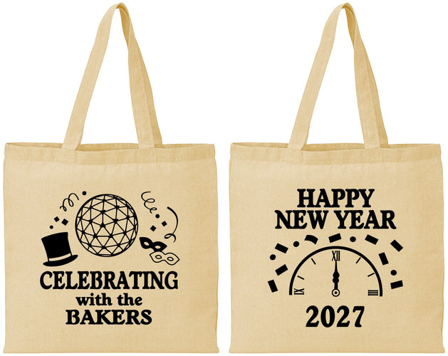 Personalized New Years Cotton Tote Bags - 2027 Countdown | 170010