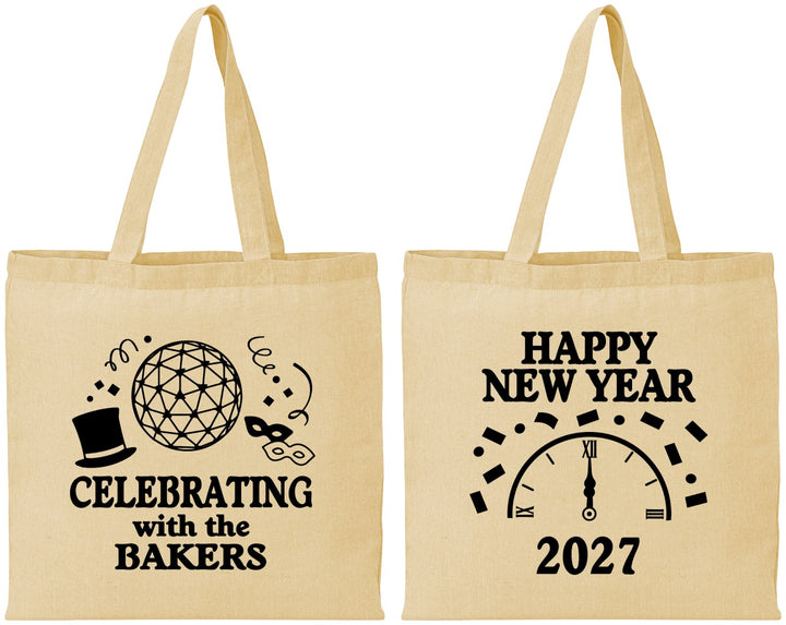 Personalized New Years Cotton Tote Bags - 2027 Countdown | 170010