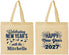 Personalized New Years Cotton Tote Bags - 2027 Nye Confetti | 170015