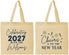 Personalized New Years Cotton Tote Bags - 2027 Cheers | 170019