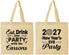 Personalized New Years Cotton Tote Bags - 2027 Eat Drink Party | 170022