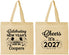 Personalized New Years Cotton Tote Bags - 2027 Cheers | 170024