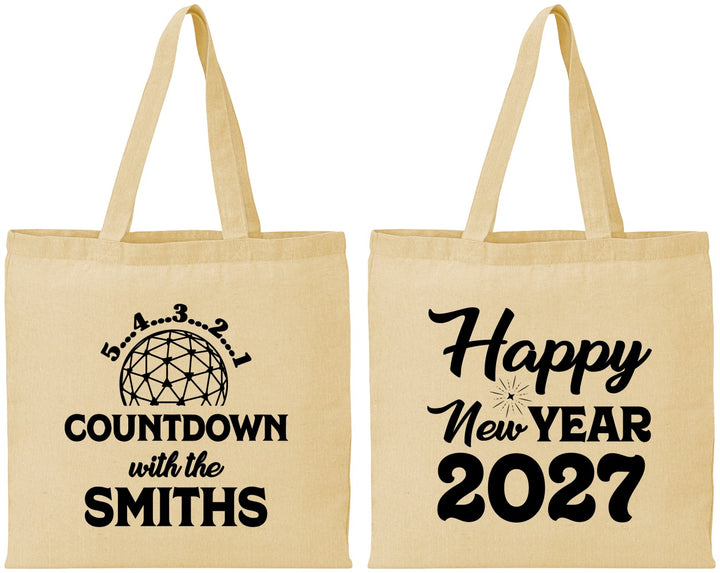 Personalized New Years Cotton Tote Bags - 2027 Countdown | 170026