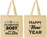 Personalized New Years Cotton Tote Bags - 2027 Nye Confetti | 170028
