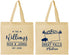 Personalized Wedding Cotton Tote Bags - Montana | 175