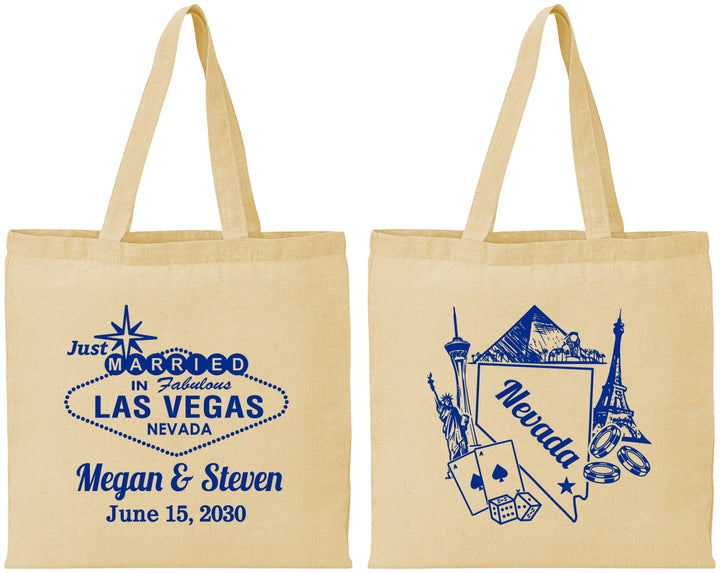 Personalized Wedding Cotton Tote Bags - Nevada | 177