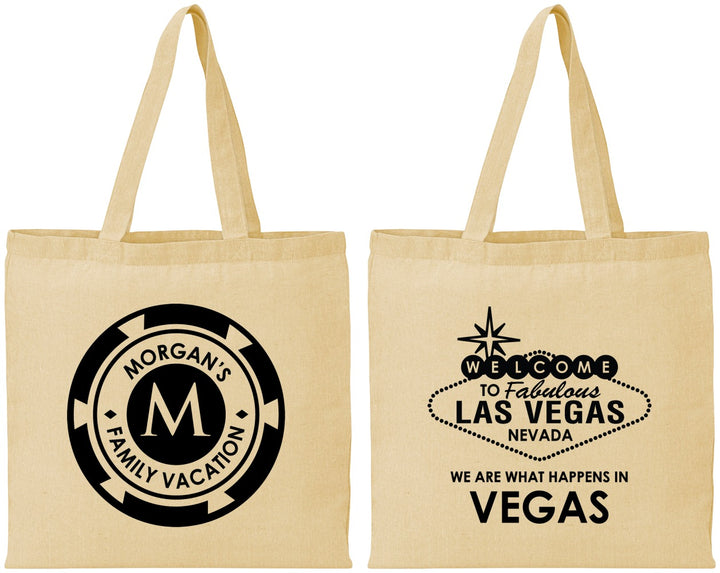 Personalized Family Vacation Cotton Tote Bags - Las Vegas | 180049