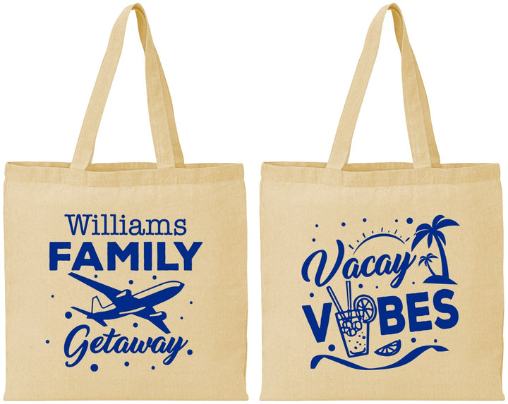 Personalized Family Vacation Cotton Tote Bags - Life Is Good At The Beach | 180058