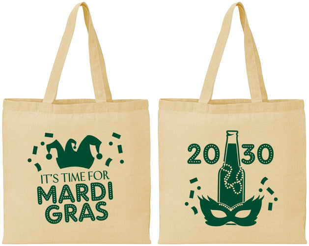 Personalized Mardi Gras Cotton Tote Bags - New Orleans | 190003