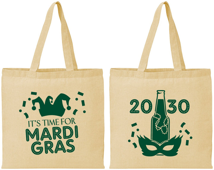 Personalized Mardi Gras Cotton Tote Bags - New Orleans | 190003