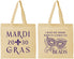 Personalized Mardi Gras Cotton Tote Bags - Nola New Orleans | 190006