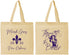 Personalized Mardi Gras Cotton Tote Bags - Throw Me The Beads | 190008