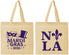 Personalized Mardi Gras Cotton Tote Bags - Nola Fleur De Lis | 190014