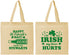 Personalized St Patricks Day Cotton Tote Bags - Irish My Liver Hurts | 200000